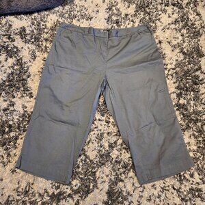 George Mid-Rise Gray Capri Pants20W